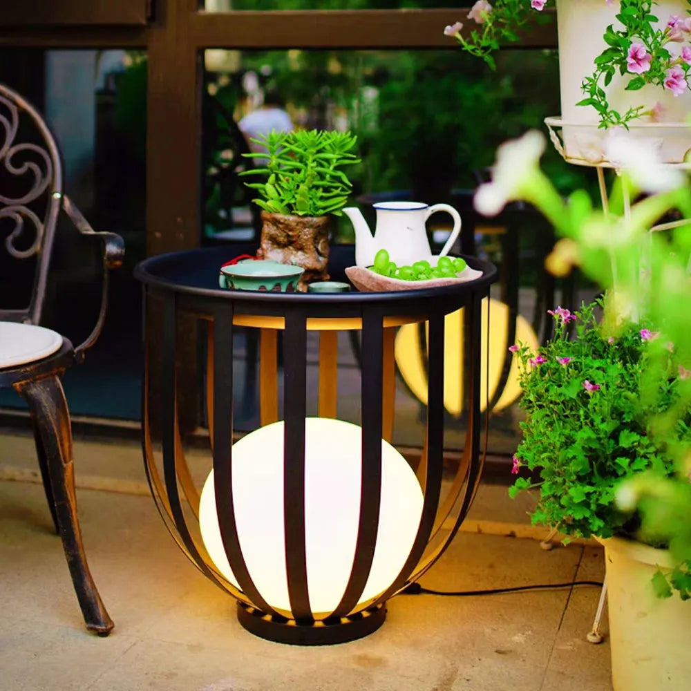 IP65 Energy-Efficient Solar LED Garden Lights with Flower Plant Pots Popular Outdoor Glowing Table Lamp