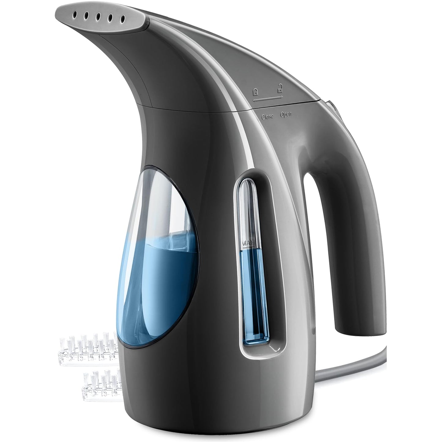 HiLIFE Steamer for Clothes, Portable Handheld Clothing Steamer, 240ml Big Capacity, 700W, Strong Power, Fabric Quick Wrinkle Remover with Brush for Home, Office(ONLY 120V) -Blue
