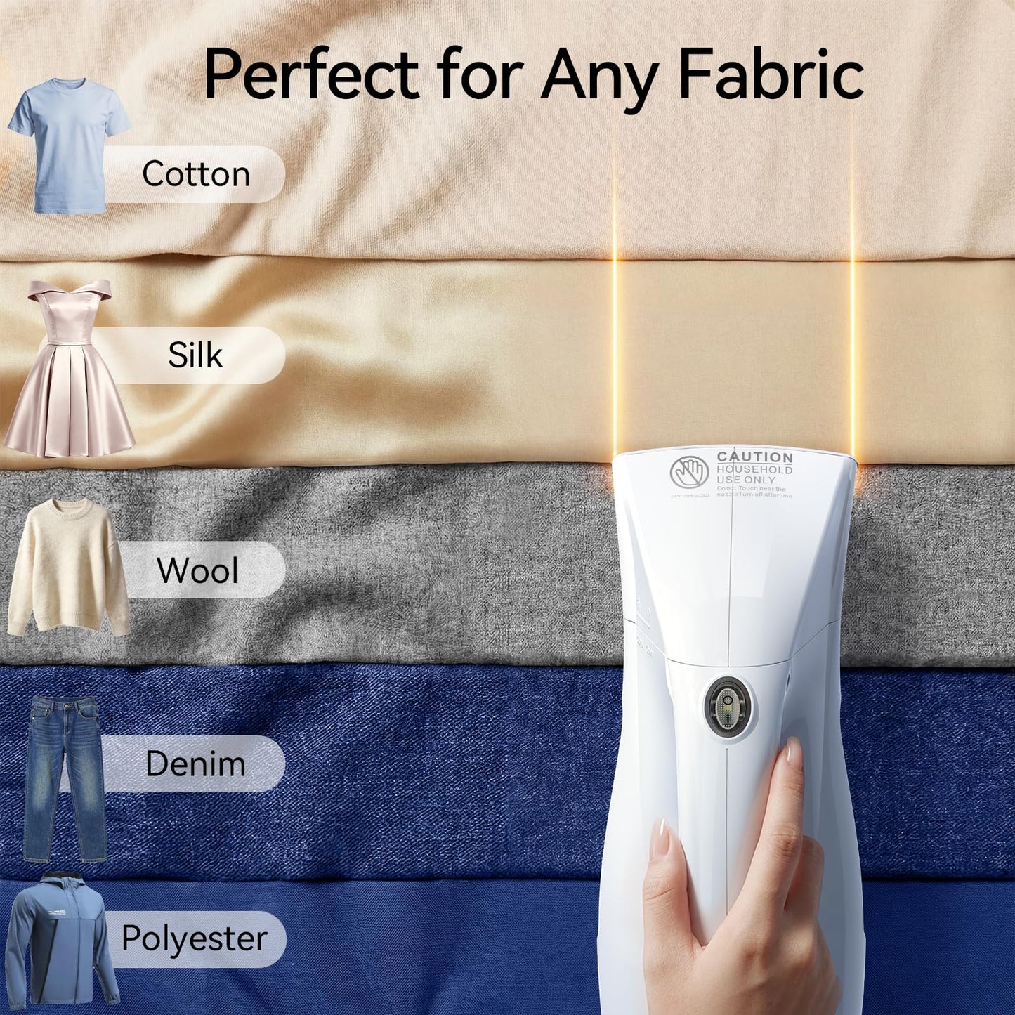 HiLIFE Steamer for Clothes, Portable Handheld Clothing Steamer, 240ml Big Capacity, 700W, Strong Power, Fabric Quick Wrinkle Remover with Brush for Home, Office(ONLY 120V) -Blue