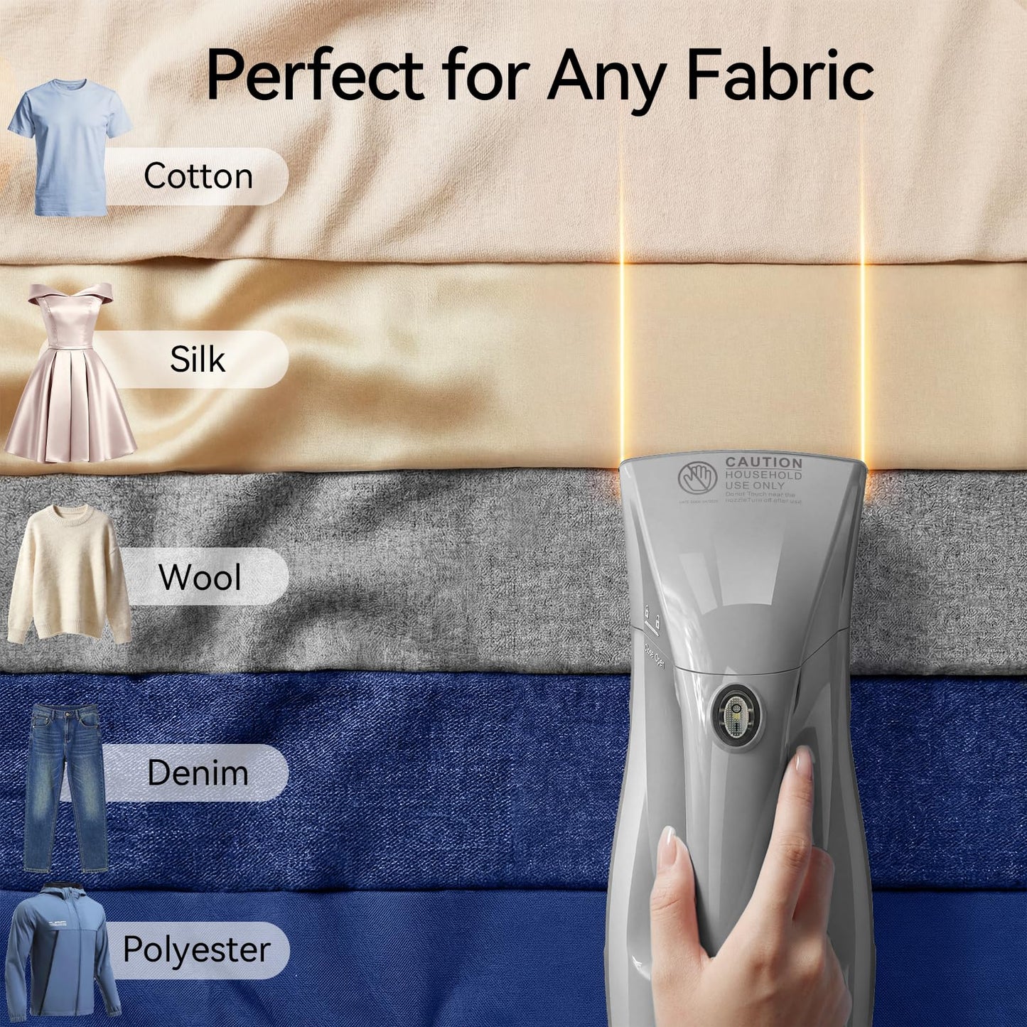 HiLIFE Steamer for Clothes, Portable Handheld Clothing Steamer, 240ml Big Capacity, 700W, Strong Power, Fabric Quick Wrinkle Remover with Brush for Home, Office(ONLY 120V) -Blue
