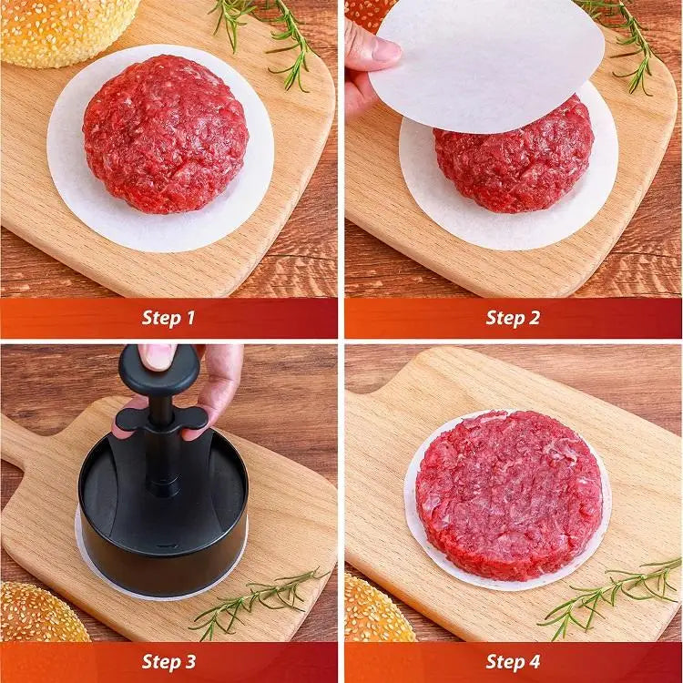 2024 New ABS Round Press Type Burger Patty Presser Home Kitchen Manual Meat Presser