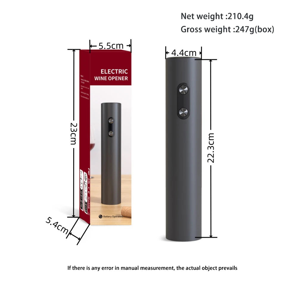 Portable Automatic Wine Opener Set Battery Style Electric Wine Corkscrew