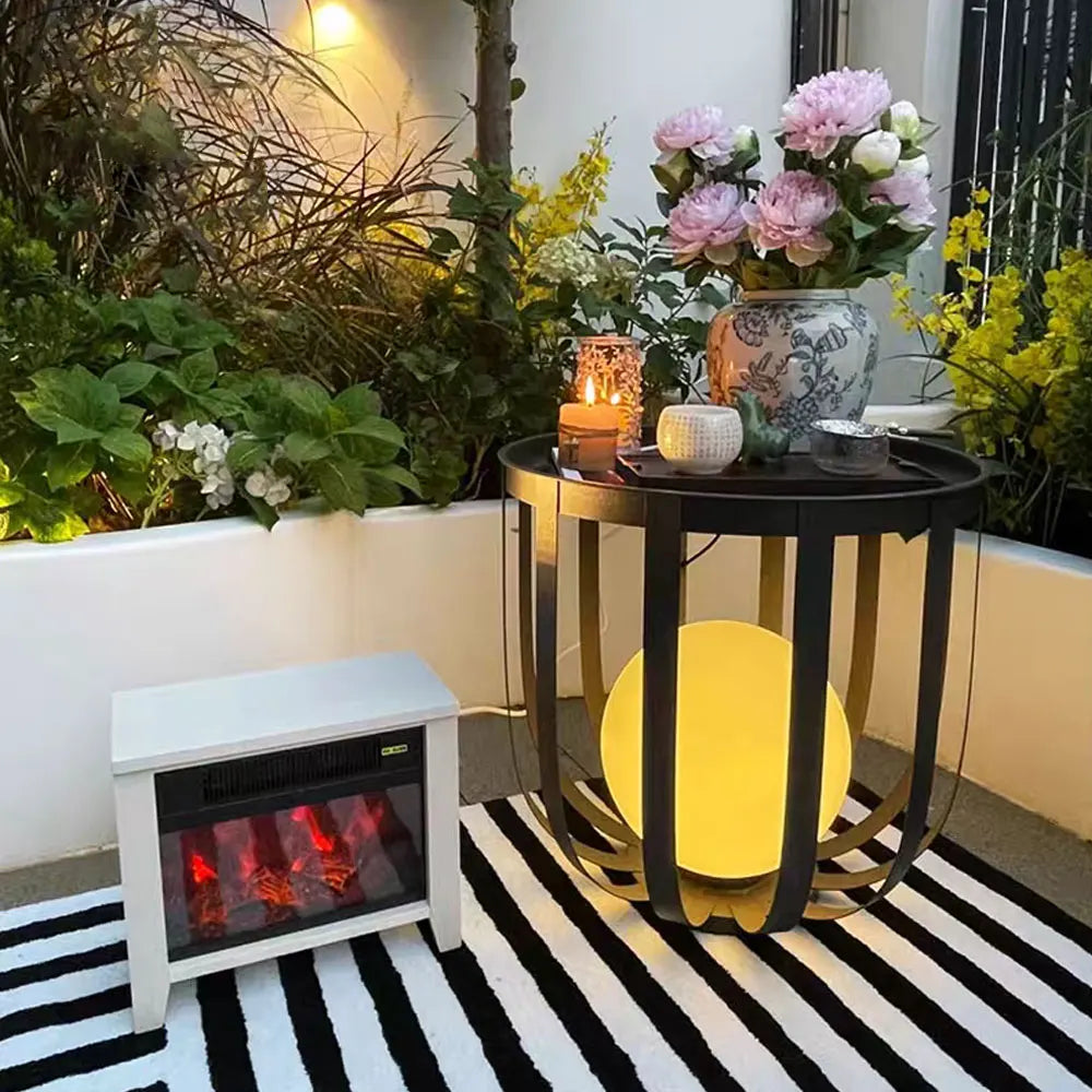 IP65 Energy-Efficient Solar LED Garden Lights with Flower Plant Pots Popular Outdoor Glowing Table Lamp