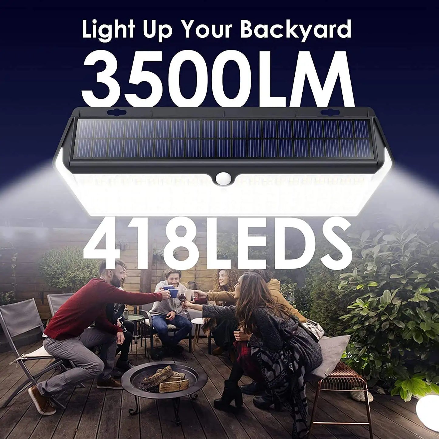 Outdoor LED Wall Light IP65 Waterproof Solar Garden Street Lamp with Intelligent Design
