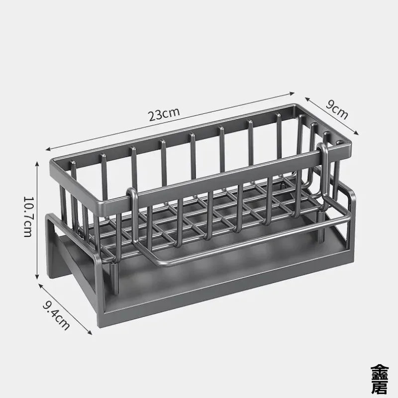 Compact Tap-Mounted Spice Shelf – Sink Organiser with Drainage Rack – Space-Saving Kitchen Storage for Utensils/Accessories