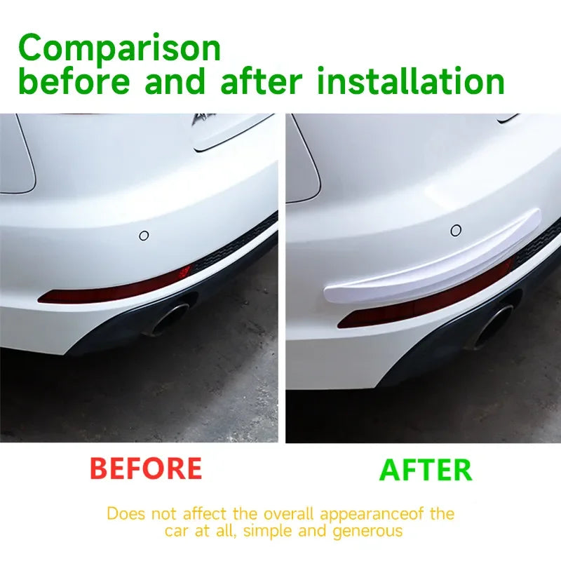 2pcs Car Bumper Protector Strip Guard Corner Protection Strips Scratch Protector Crash Anti-Collision Auto Accessories