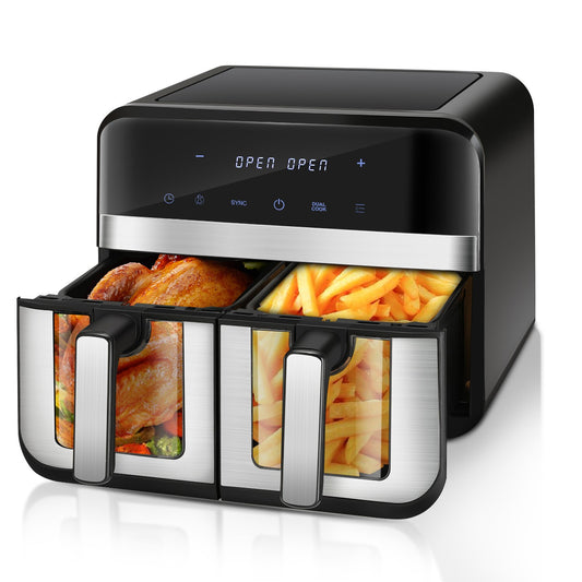 9L Double Air Fryer XXL AirFryer Digital Touch Air Fryer 2400W