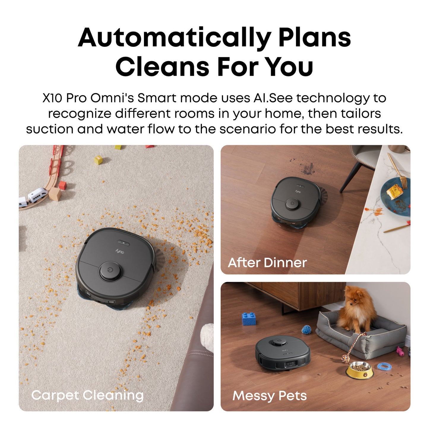 eufy X10 Pro Omni Robot Vacuum and Mop Combo, All-in-One  -Certified Refurbished