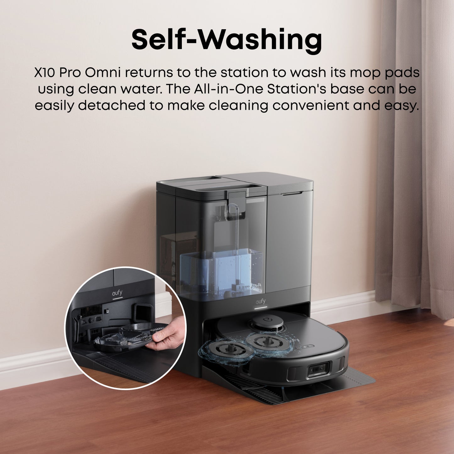 eufy X10 Pro Omni Robot Vacuum and Mop Combo, All-in-One  -Certified Refurbished